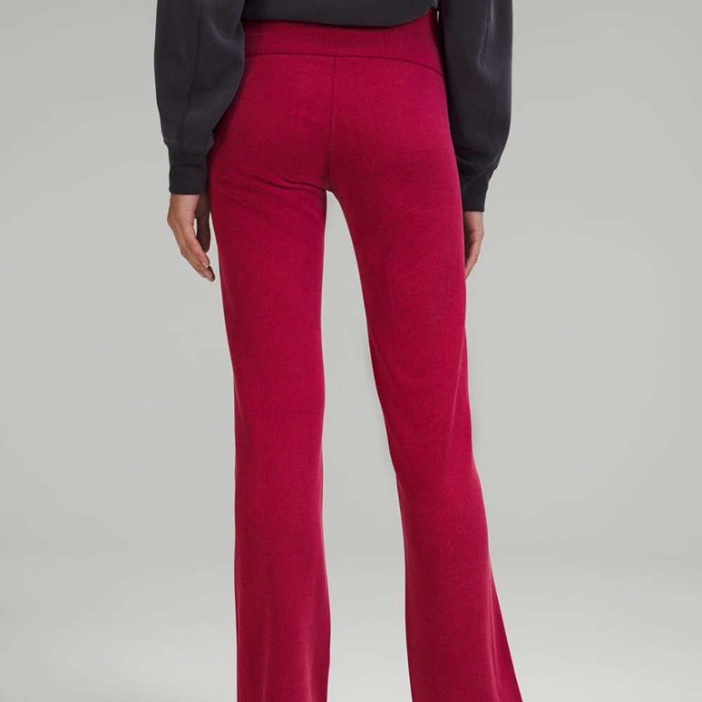 Brushed Softstreme Ribbed Zip Flare Pant